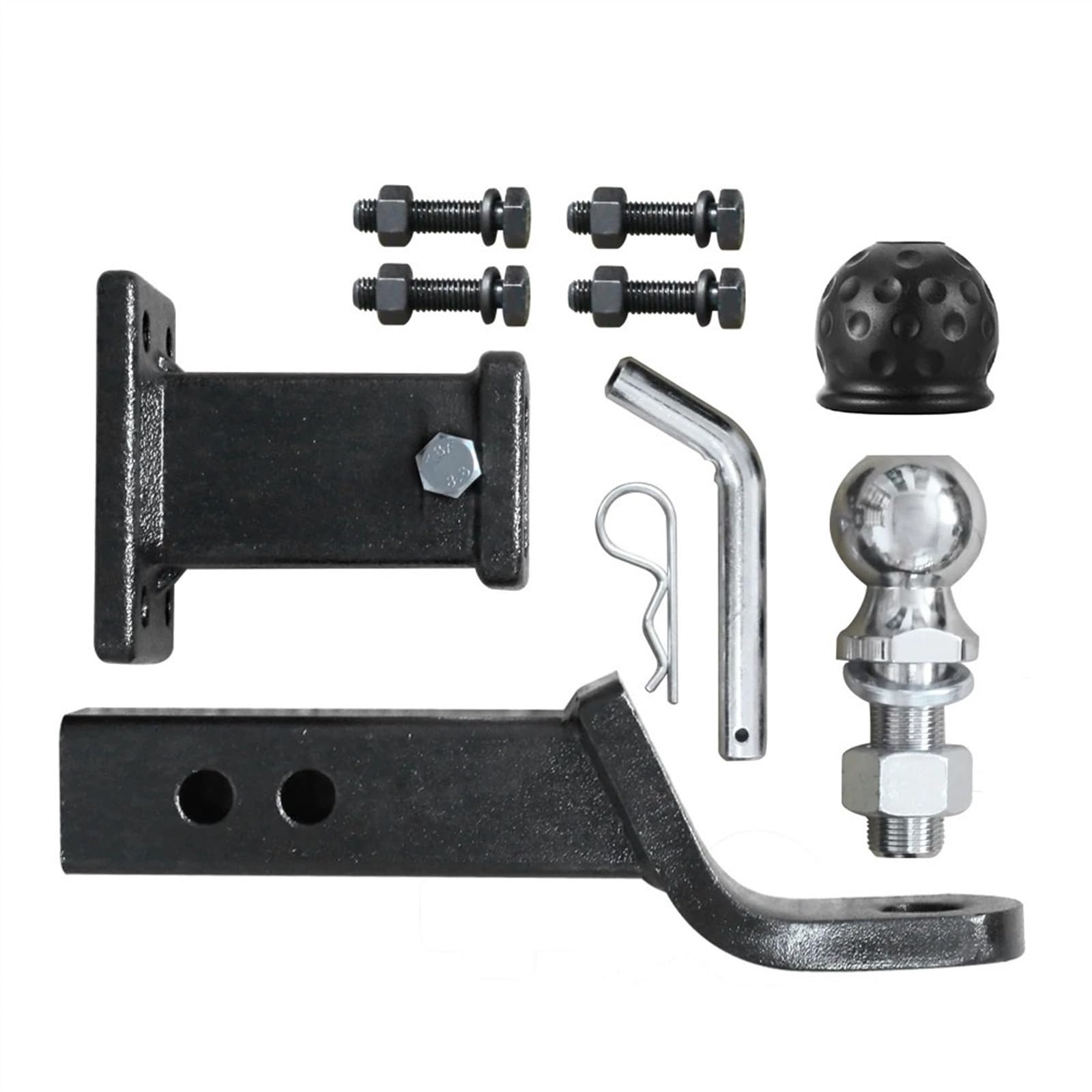 Enganche Remolque Soporte de Bola de Remolque de 2 Pulgadas con Bola de Remolque y Pasador Receptor de Enganche, Piezas de Remolque para vehículos recreativos, Camiones Remolque Coche(Set with 2 Inch
