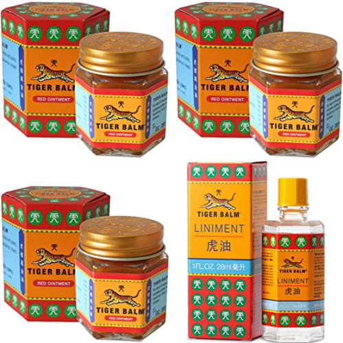 Bálsamo De Tigre Loción Liquido 28ml + 3 Bálsamo De Tigre Rojo 30g