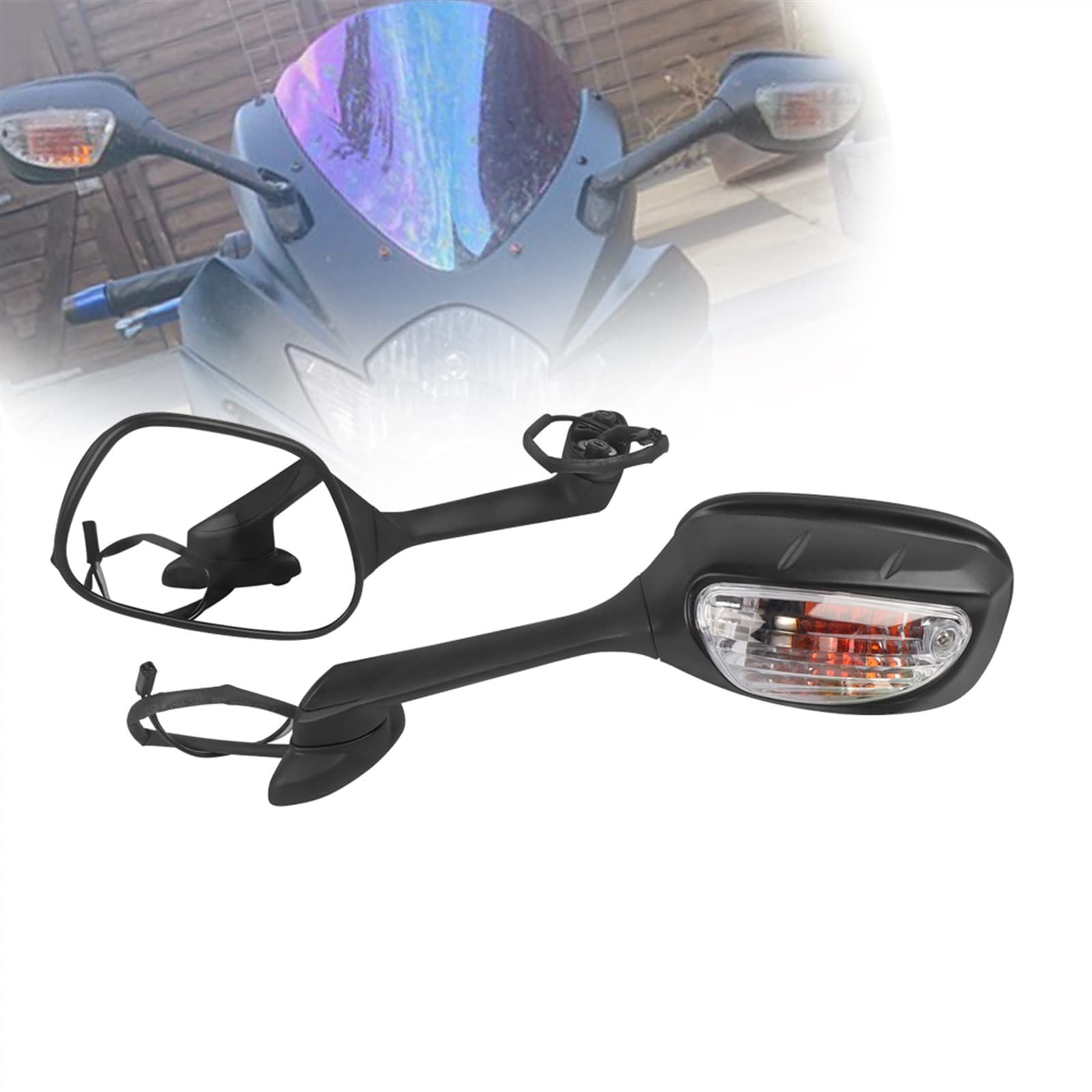 Rétroviseur GSXR 1000 K9 2009 2010 2011 2012 2013 Rétroviseurs Pliables Clignotants Lumière LED pour Suzuki GSXR750 GSXR600 2011 2012 2013 2014 2015 GSX-R600 750 K6 K11