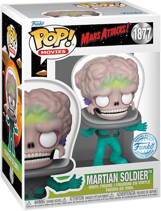 Funko POP! Movies: Mars Attacks - Soldier (Styles May Vary) (Glow) (SPC)' for ASIN 'B0D7MGV3LW