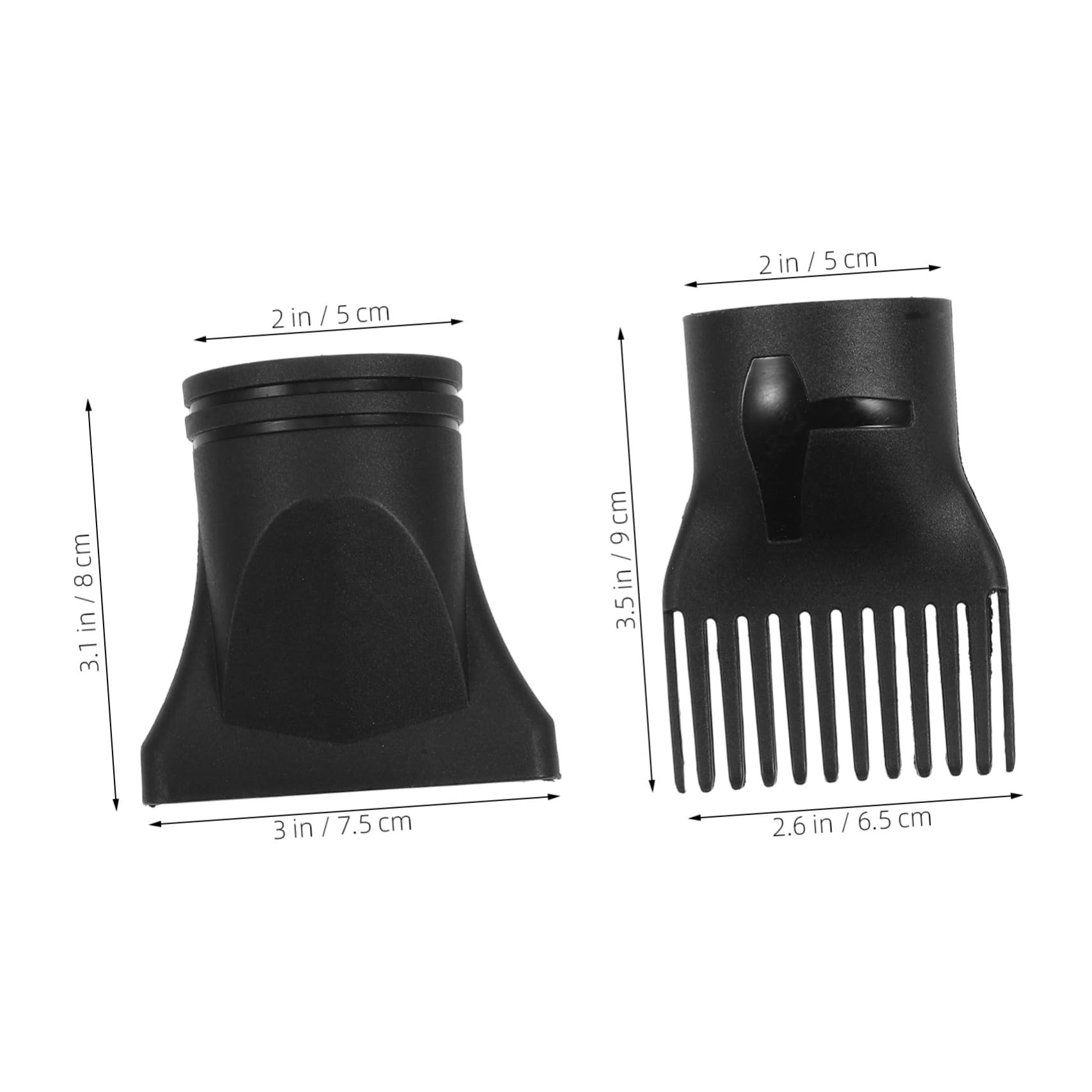 LIFKOME Lot de 2 embouts concentrateurs pour sèche-cheveux, sèche-cheveux, embout de rechange, concentrateur étroit, embout de coiffage résistant à la chaleur pour différentes exigences de coiffure