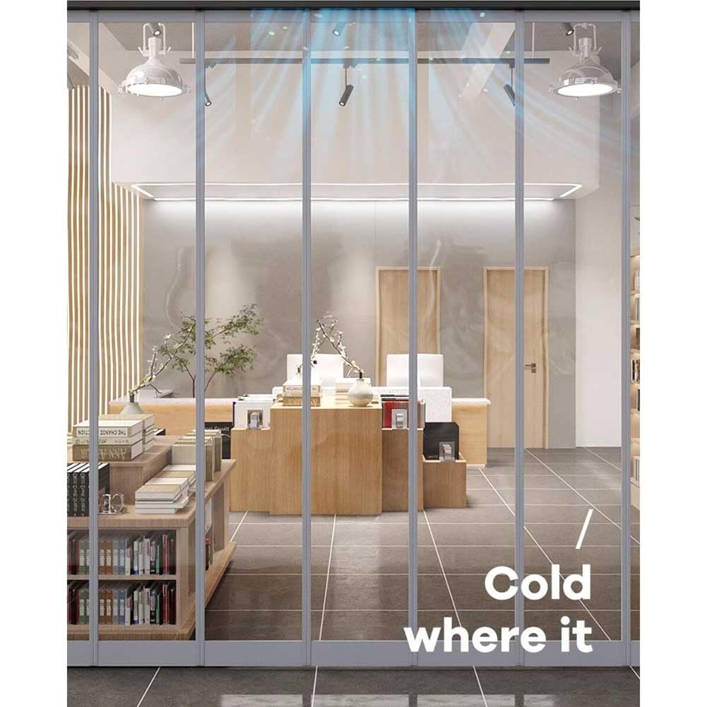 Rideau De Porte Isolé Transparent, Isolation Contre Les Vents De Tempête Portes Blindées Magnétiques en PVC Résistant Aux Intempéries Et À La Perte D'énergie Réduit Le Bruit (Couleur : Clair, Taille