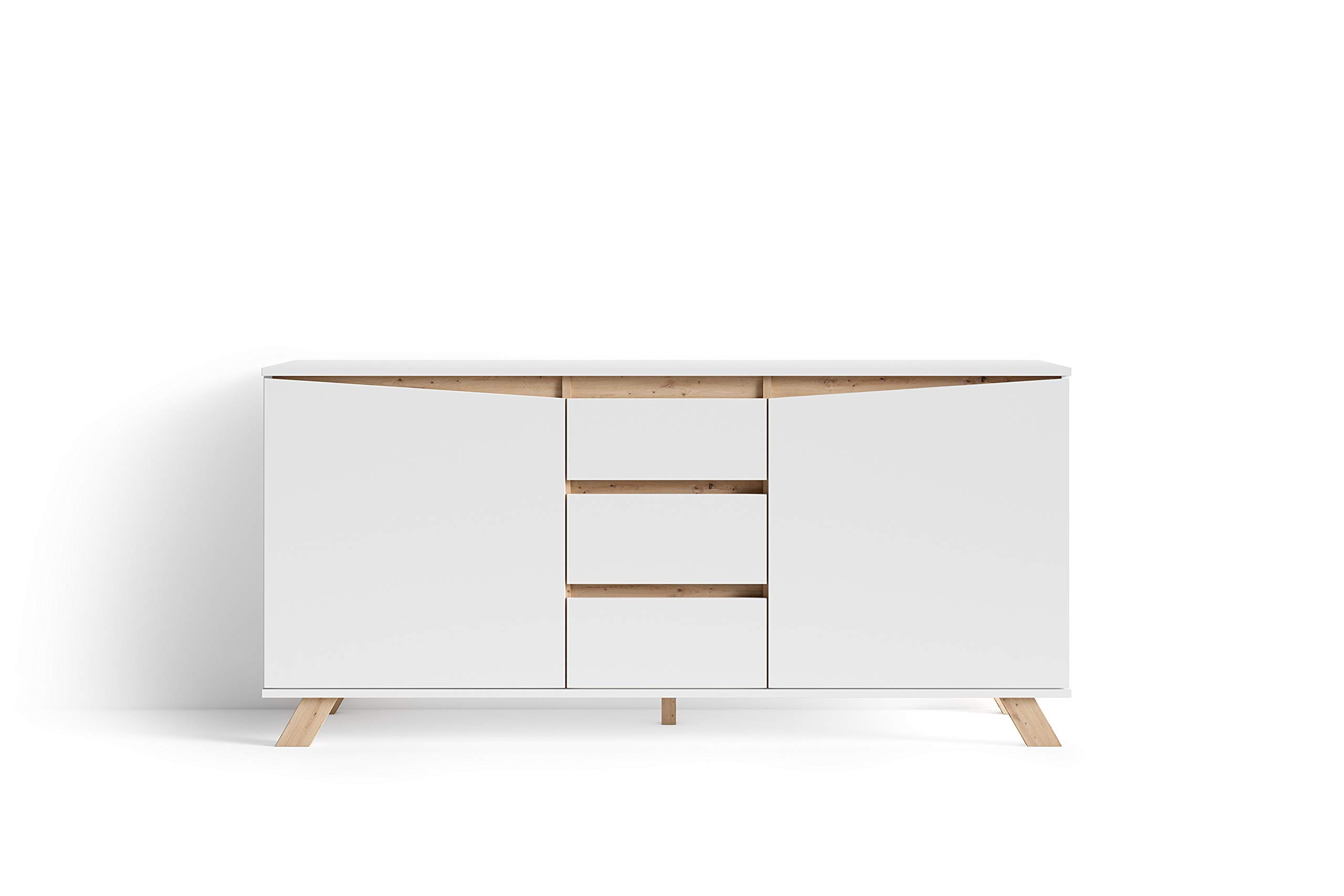 byLIVING Buffet Valentin avec 2 Portes et 3 tiroirs