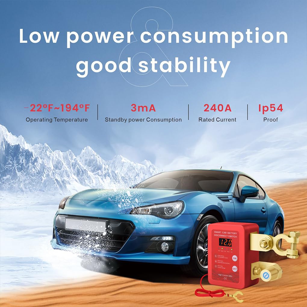 Coupe-batterie à distance durable pour voiture, camping-car,