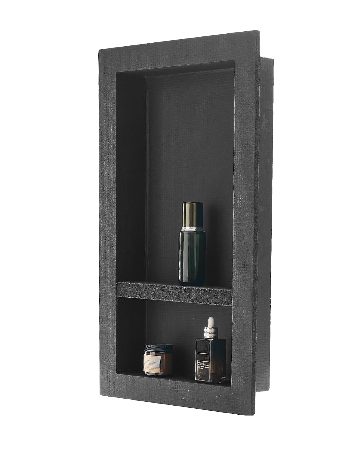 VEVOR Shower Niche 16 x 28 x 4 inch Recessed Wall Niche with Movable Divider Shelf Modern Soap