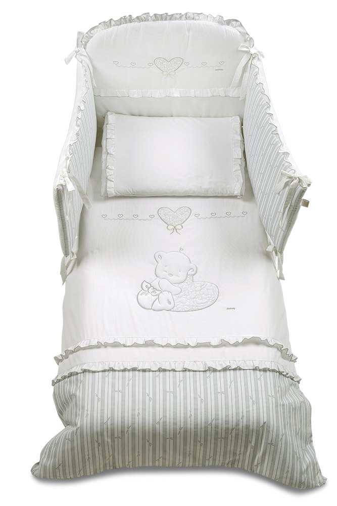 Italbaby 4 Piece Pony Love Bedding Set, White