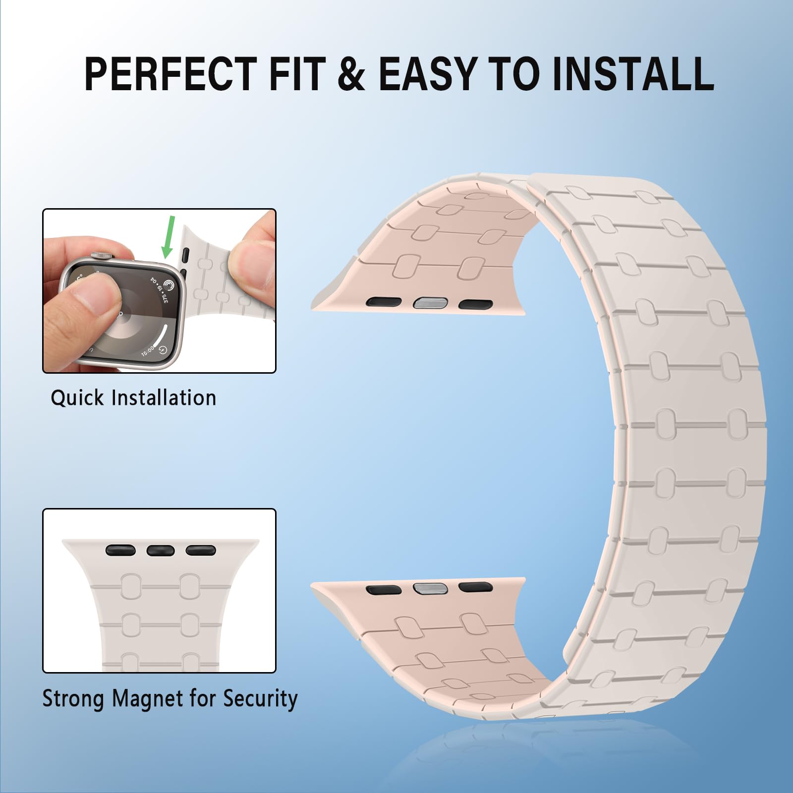 ZZDZZ Compatible with Apple Watch Straps 49mm 46mm 45mm 44mm 42mm 41mm 40mm 38mm - Image 4