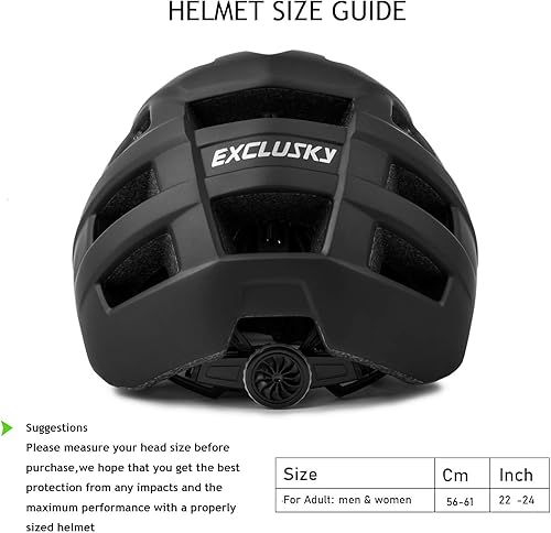Miniatura 2 de Exclusky Casco de Bicicleta Casco de Bicicleta de Montaña para Adultos Casco Ligero de Ciclismo MTB para Hombres y Mujeres Casco de Bicicleta