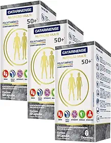 Polivitamínico A-Z 50+ Sênior - 3 unidades de 60 Cápsulas - Catarinense
