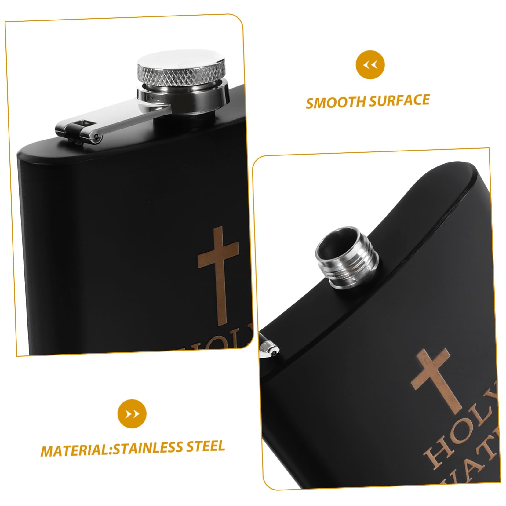 Mipcase 4 Pezzi Fiaschetta Santa Acciaio Inossidabile Portatile per Attività Outdoor per Amanti Della Natura