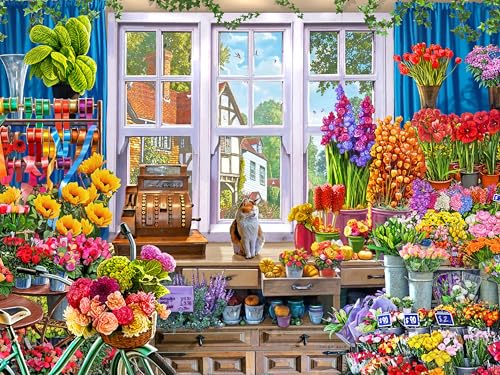 Rompecabezas Ceaco de piezas grandes - Steve Crisp - Floristería - Actividad relajante y divertida para adultos miniatura 2