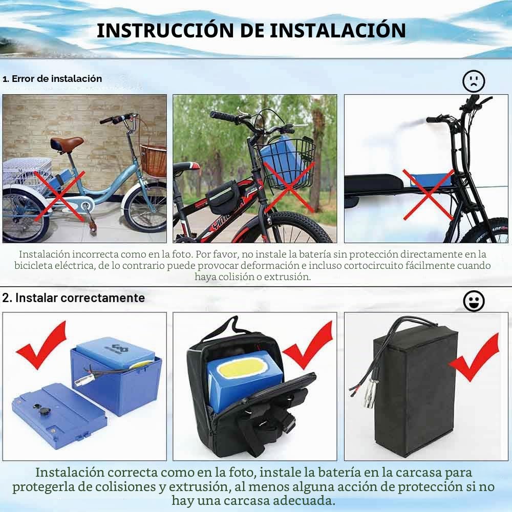 UPP (3-7 Días para Llegar) bateria Bicicleta 60V 25AH para Motor de 250W 500W 1000W 1500W 2000W, Largo Alcance bateria para Bicicleta batería, bateria Litio