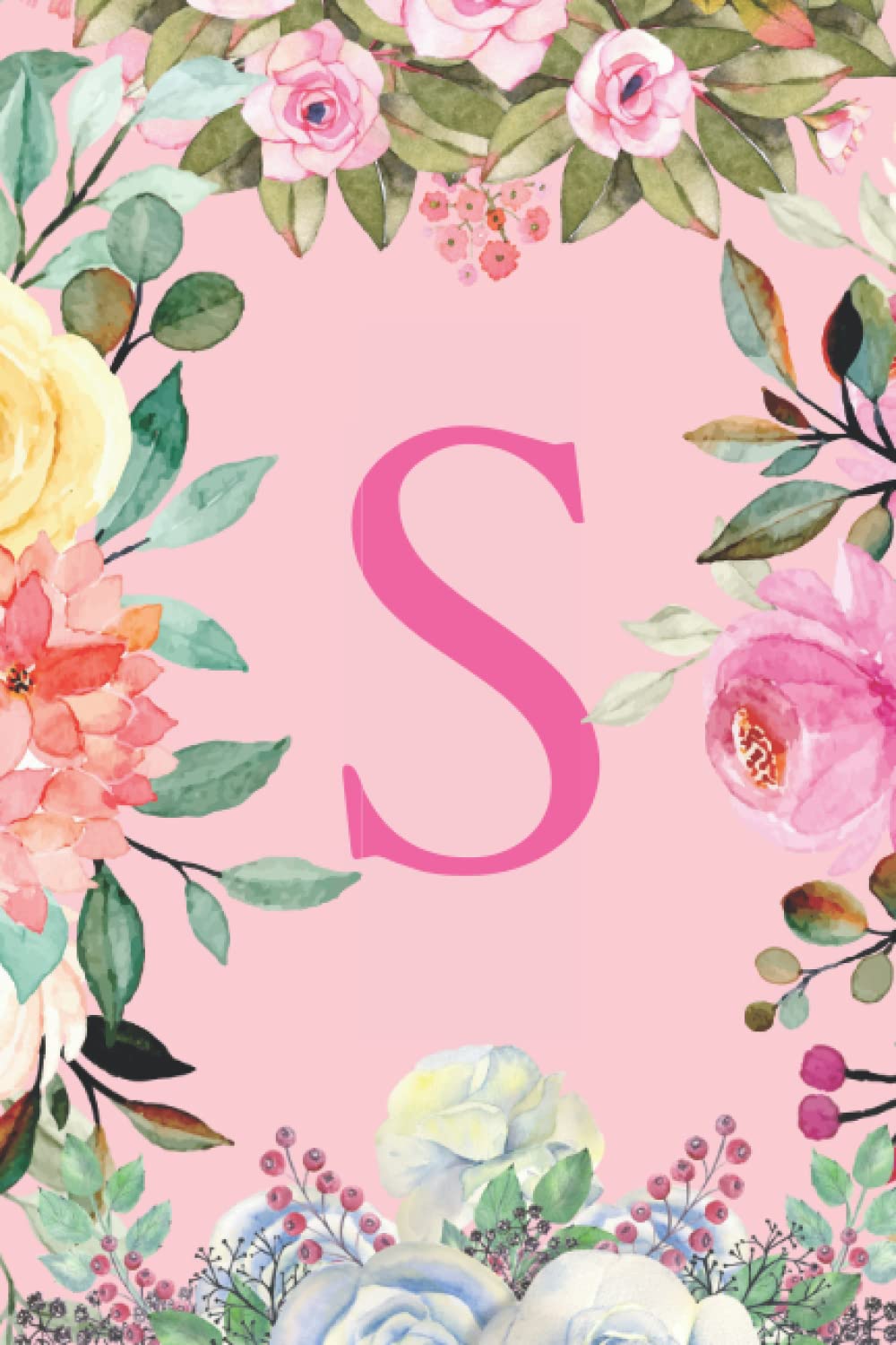 S: Monogram Initial Letter S Notebook for Girls, Women, Teen And School
