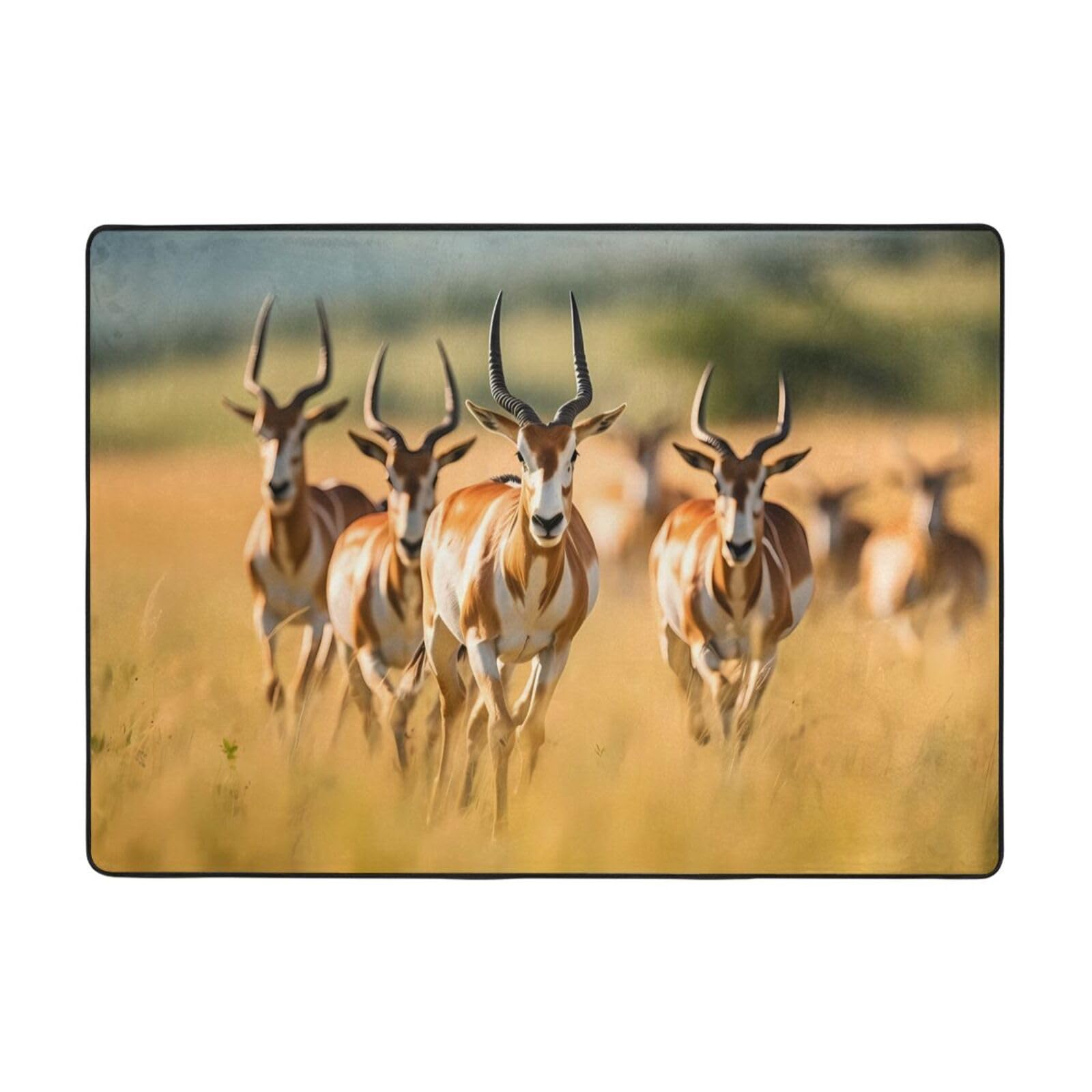 Tapis flanelle chambre grand format 203x147 cm antidérapant doux