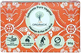 Organica Sabonete Em Barra Vegano Pêssego E Flor De Lótus 90G Orgânica
