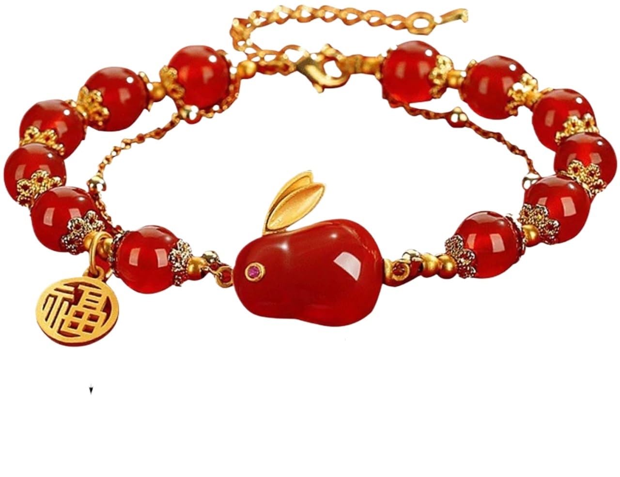 NZPOST Amulet Bracelet Zodiac Bracelet Fortune Charm Good Luck Bracelet Chakra Crystal Bracelet,Red Ag
