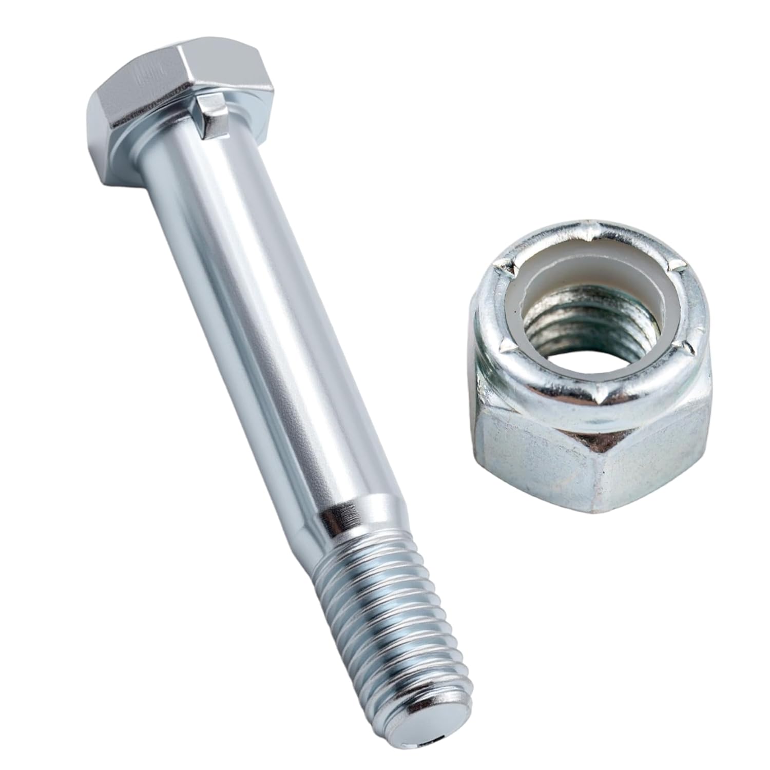 50-Set Caster Wheel Bolts and Nuts,5/16"-18 x 2.24 Long, Galvanized Carbon Steel,Hex Head Screws with Nylon Lock Nuts, Replacement Hardware for Handcarts, Dollies and Utility Carts.
