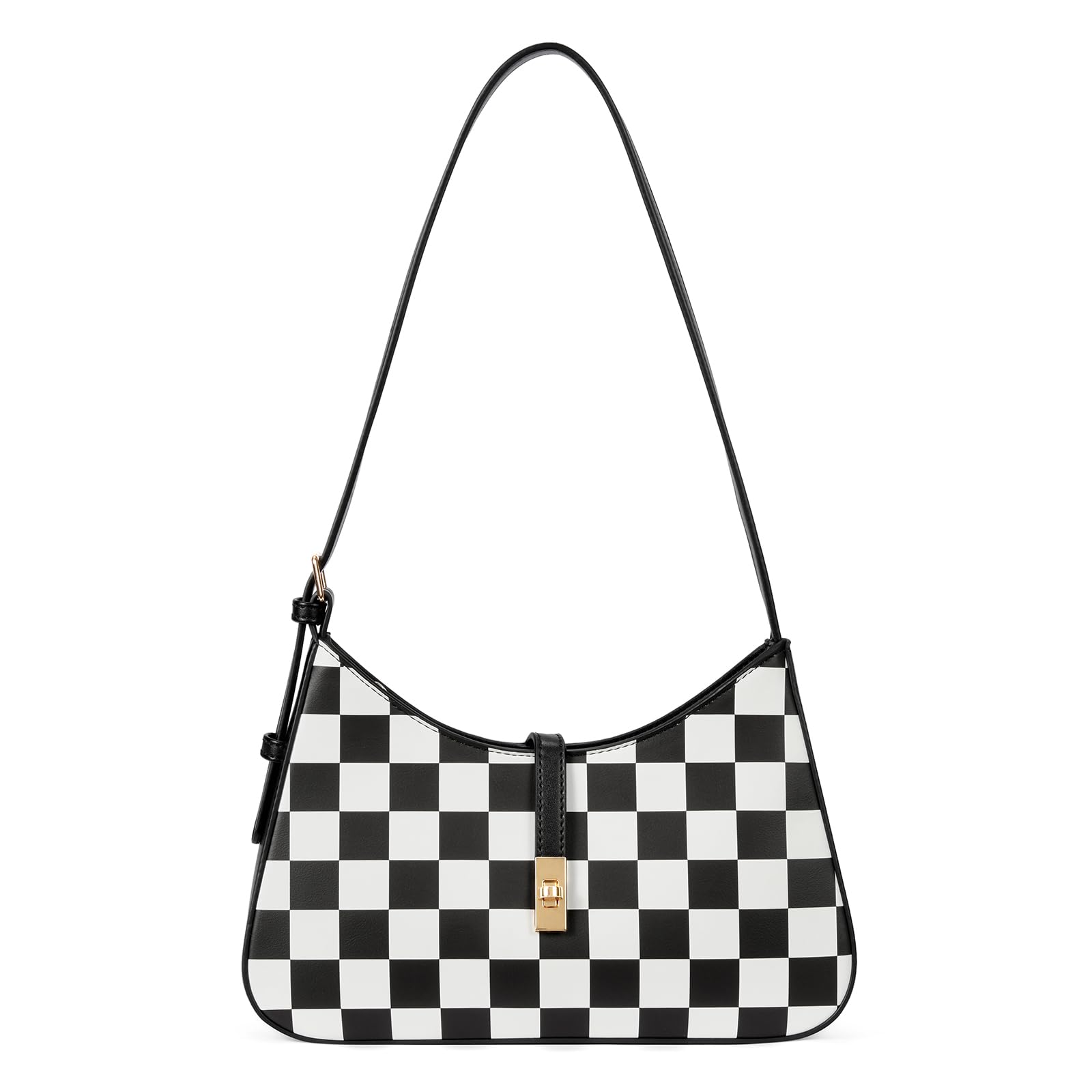 CLUCI Checkered Purses for Women, Shoulder Bag, Handbag Hobo Bags Vegan Leather Crossbody Purse with Adjustable Strap
