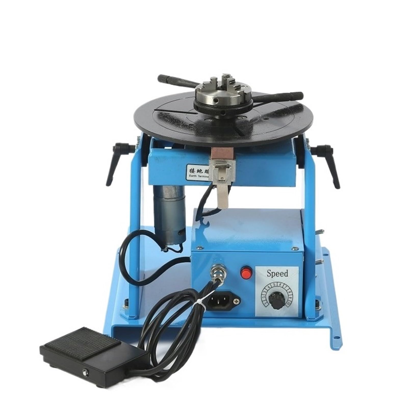 Welding Positioner Turntable 3 Claw Lathe Chuck Pipe Table Semi-Automatic Smooth Rotation