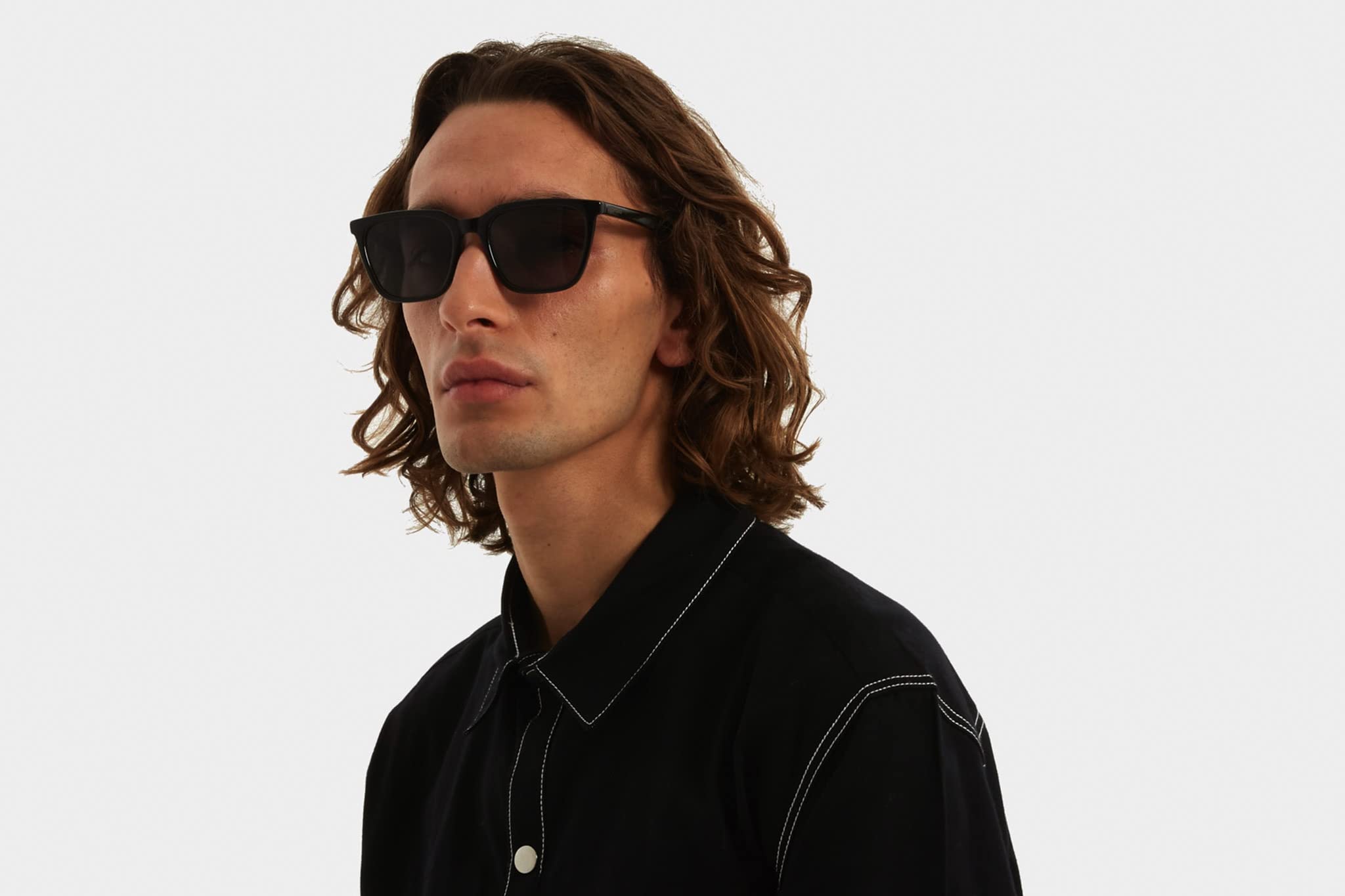 KOMONO Jay Lunettes de soleil unisexes carrées en Bio-Nylon pour homme et femme avec protection UV et verres résistants aux rayures