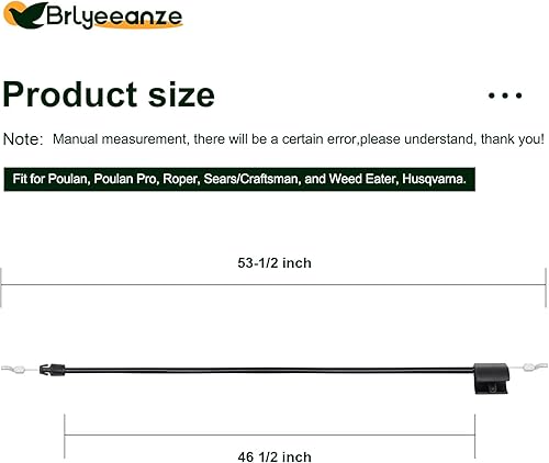 Miniatura 3 de Brlyeeanze Paquete de 2 unidades 183281 532183281 - Cable de control de zona de motor de repuesto para Poulan Roper Husqvarna Craftsman Weed Eater