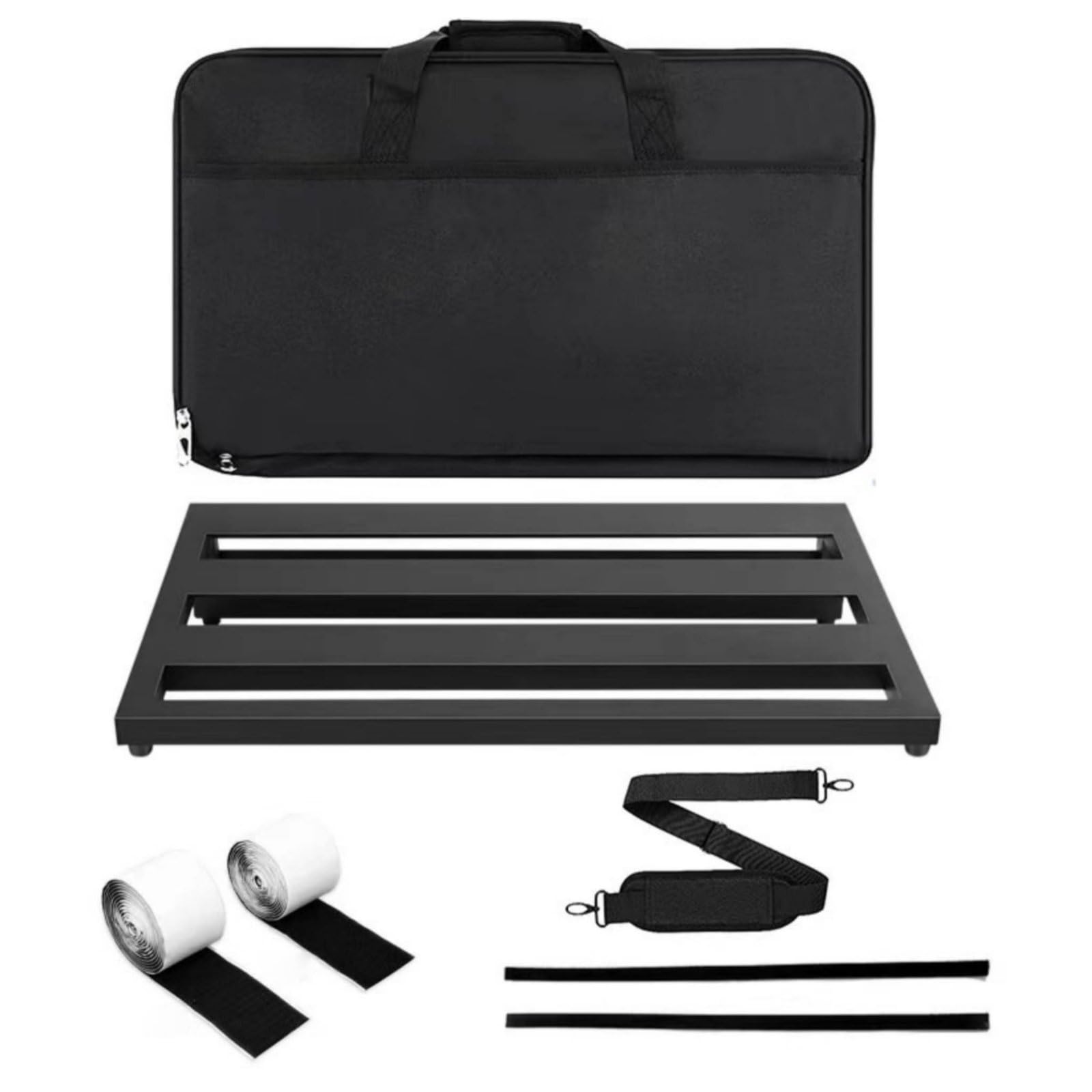 Aluminium Pedalboard Gitarre Effektplattform mit Starker Aluminiumlegierung Und Leichter Tragetasche für Musiker Proberaum Bühne Musikschule