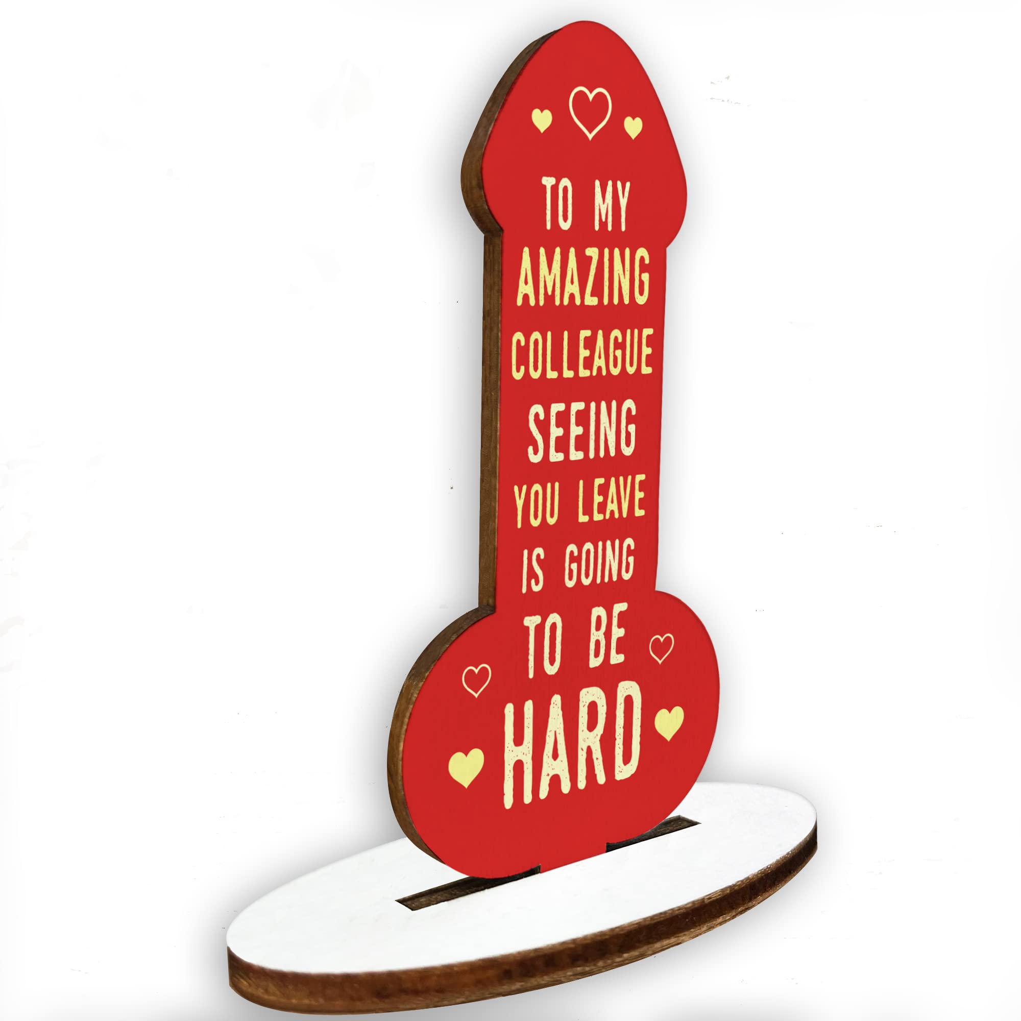 Red Ocean Colleague Leaving Job Gift For Friend Co Worker Novelty Wooden Freestanding Plaque Leaving Job Gift For Women