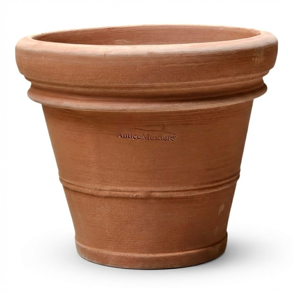 Teramico Blumentopf Terrakotta Pflanzgefäß Liscio Toscana limoni Toscana -Italienische Handarbeit- 25cm - 40cm ABSOLUT FROSTFEST Italienisches Terracotta (30cm, Liscio Toscana)