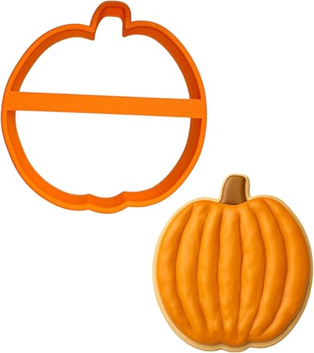 Miniatura 7 de Foose Cortador de galletas de calabaza de 5 pulgadas, cortadores de galletas de acero estañado, molde para galletas de calabaza