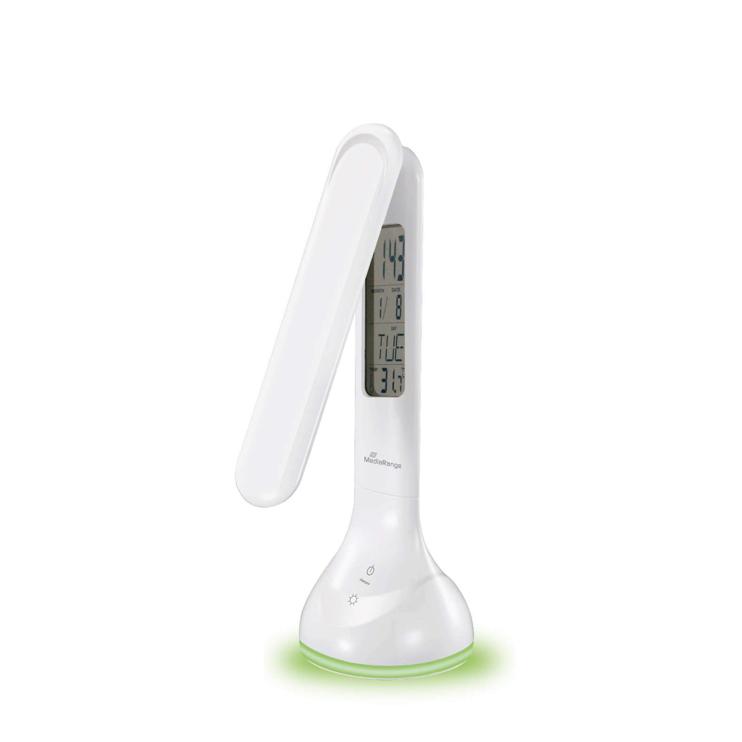 MediaRange LED Schreibtischleuchte mit LCD Anzeige