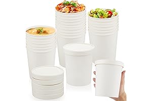 Sabary Disposable Kraft Paper Soup Food Bowl (32 oz)