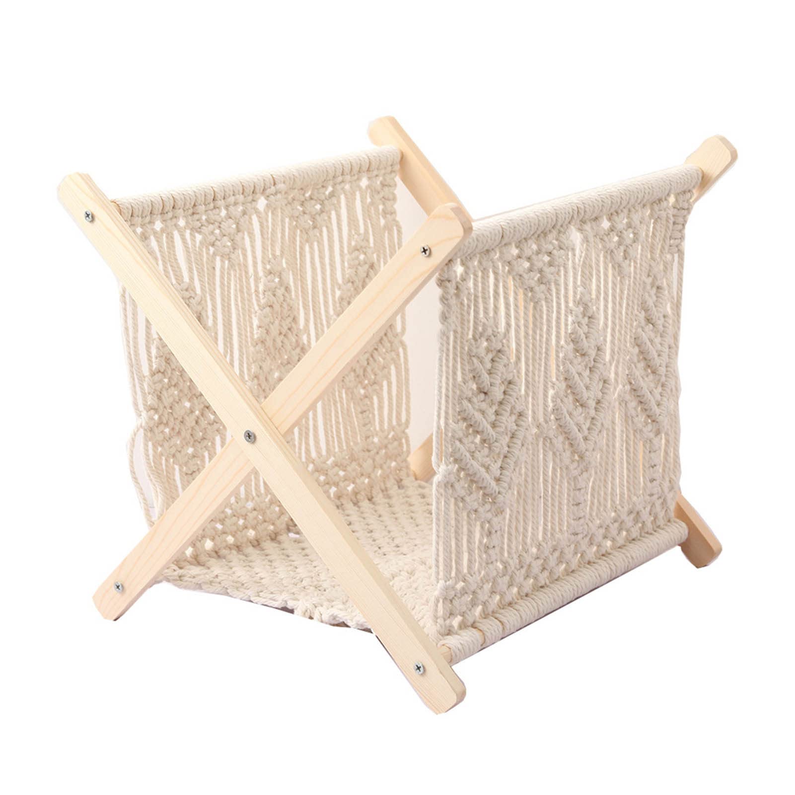 Xoeryoy Zeitschriftenhalter - Boho Style Korb Aus Gewebtem Papier