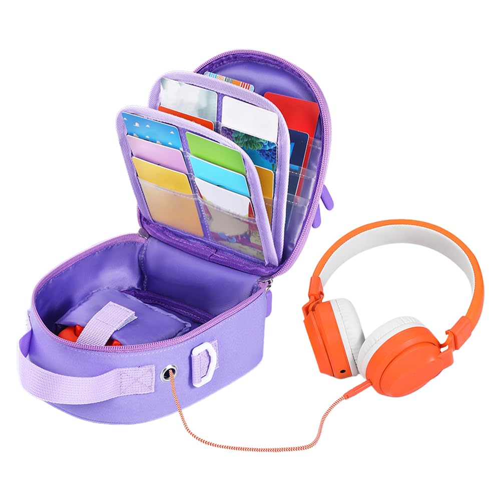 Étui de transport pour Yoto Mini (édition 2024) – Sac de rangement de voyage avec porte-cartes pouvant contenir jusqu'à 30 cartes, idéal pour lecteur de musique audio et accessoires pour