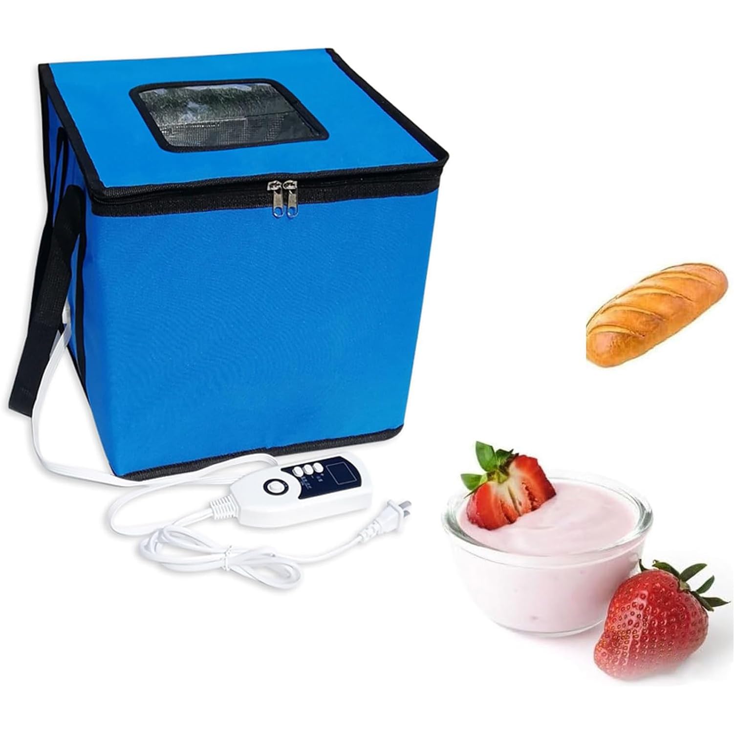 Prueba de masa con calentador, versátil tanque de fermentación de temperatura constante para hacer pan y yogur, control preciso de 1 a 60 °C