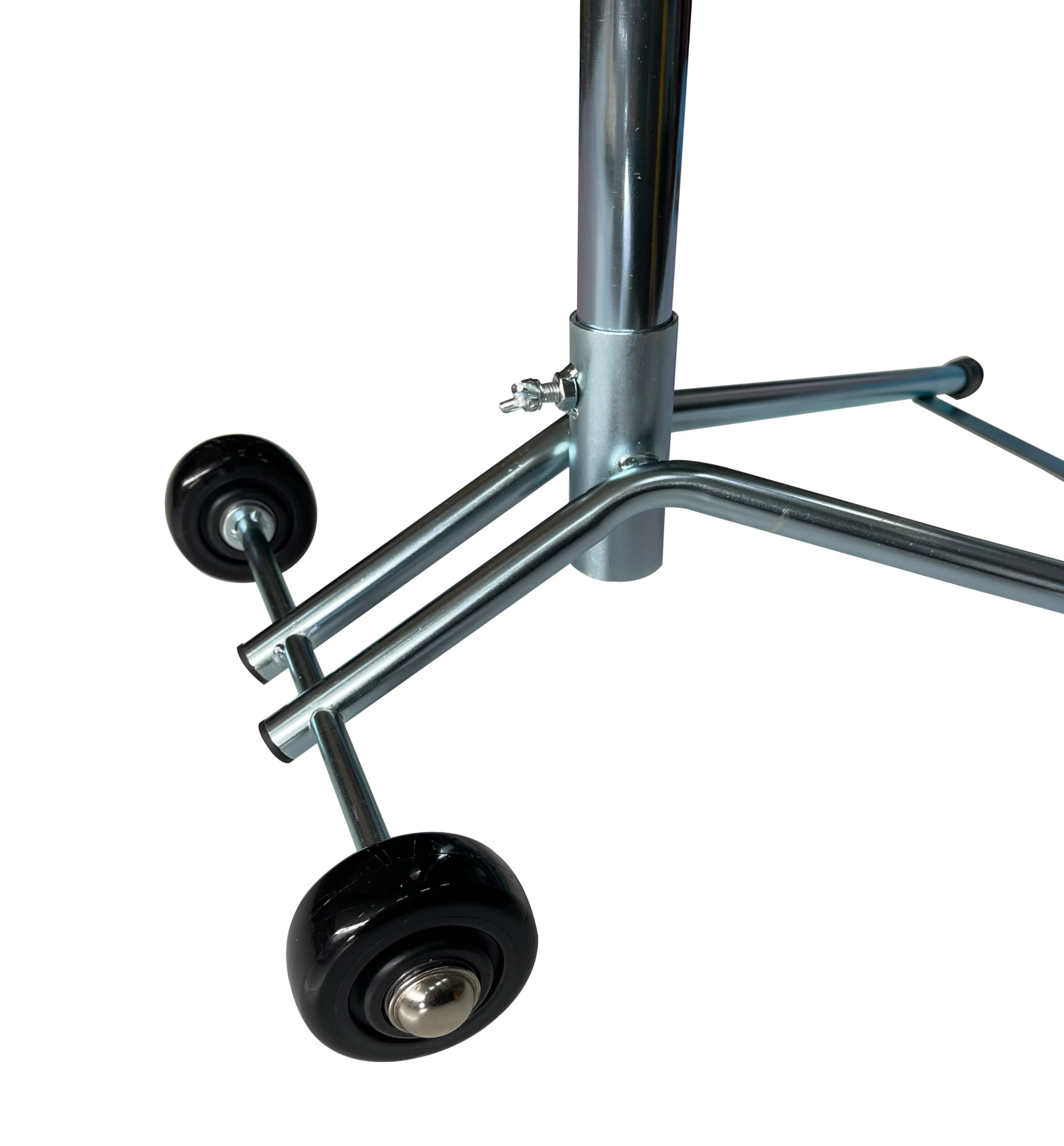 Soporte para bolsas de basura con tapa, 120 L, acero galvanizado, 40 x 40 x 100 cm, 2 ruedas