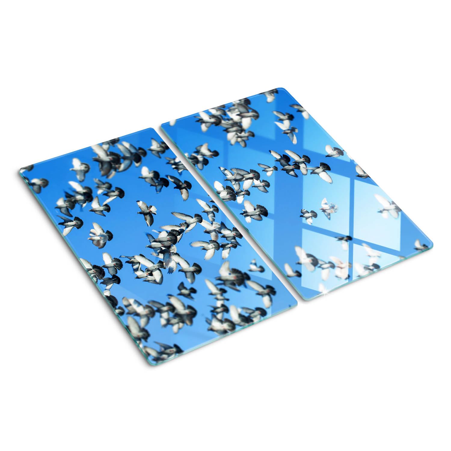 Planche à découper Tulup 2x30x52cm en verre trempé avec motif de pigeons