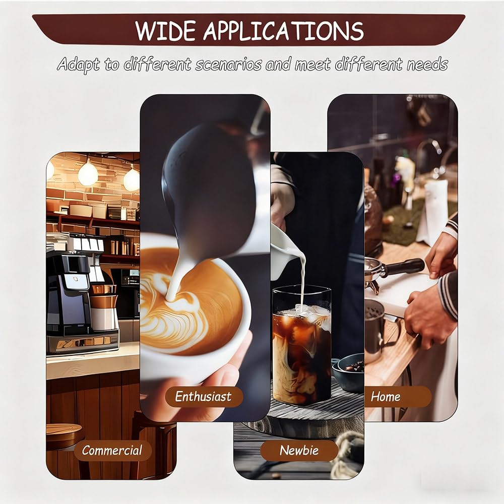 Estación Apisonamiento Espresso 58 mm prensador Ajustable 5-30 kg,prensador Profundidad Ajustable para Prensa Espresso,prensador portafiltro 58 mm para cafeterías,diseño fácil Limpiar Black