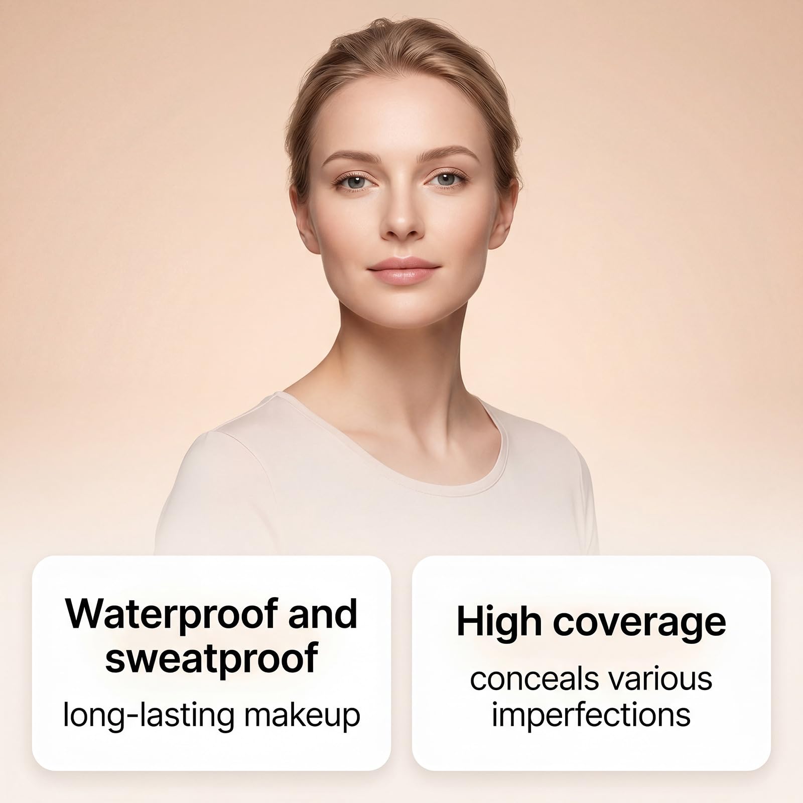 Podkład i korektor do ciała z olejkiem z czarnuszki, wodoodporny, nie rozmazujący się, o pełnym kryciu, naturalny bronzer rozświetlający, długotrwały makijaż ciała do wszystkich odcieni skóry,2PCS