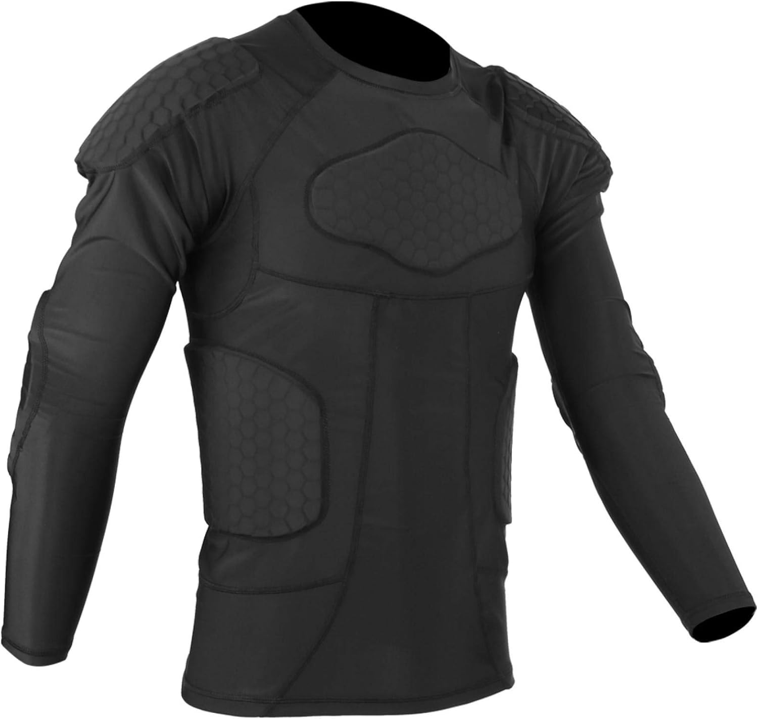 Veste de protection de sport, chemise de compression rembourrée, combinaison de sport anti-collision avec protection de poitrine, équipement de protection pour l&rsquo;entraînement de ski de football(L)