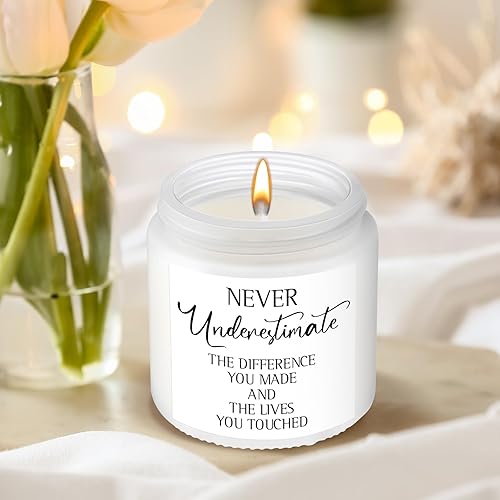 Vista 23 de MTLEE 20 velas de regalo de agradecimiento de 3.5 onzas de apreciación de los empleados, velas inspiradoras de cera de soja perfumadas, regalo