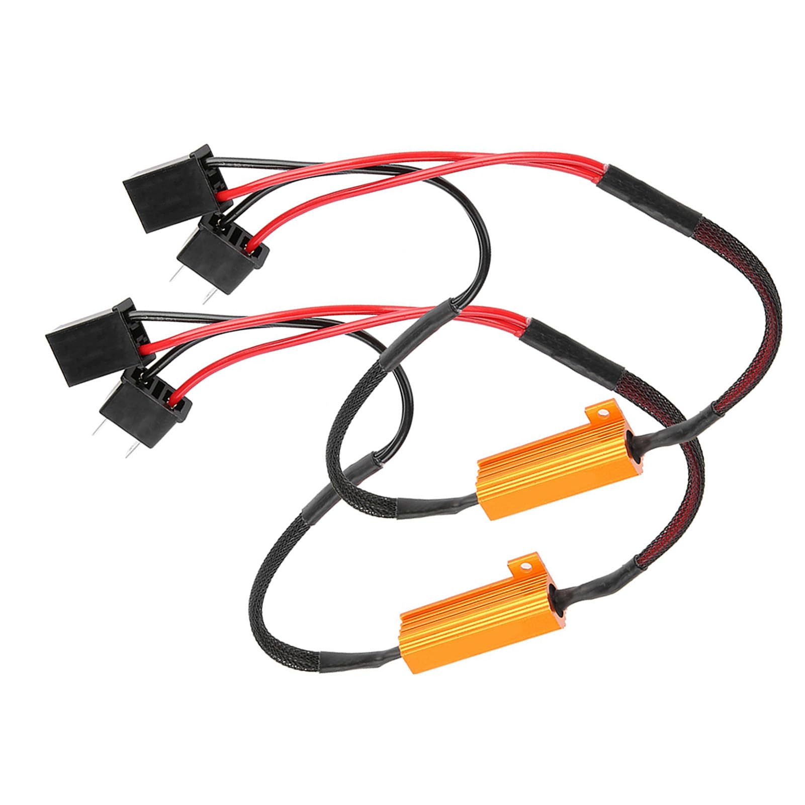 aqxreight - Kit Resistore LED H7, 2 Pezzi Decodificatori LED per Auto per Faro H7 Anti Hyper Flash Nessun Errore Cablaggio Resistore di Carico