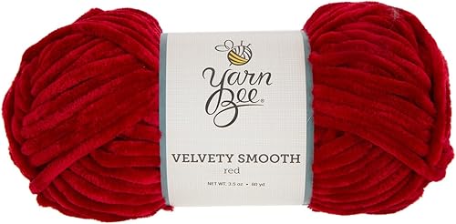 Hobby Lobby Hilo rojo de abeja de hilo suave aterciopelado