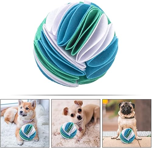 Miniatura 9 de Juguete de entrenamiento para olfatear perros, bola de fieltro de 5.9 in para golosinas, juguete interactivo para mascotas, mejora el olor,