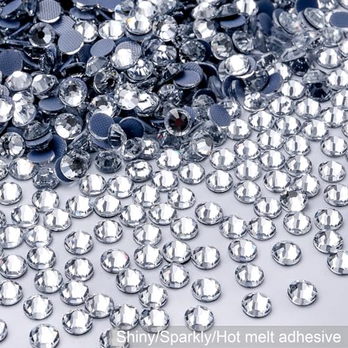 Image of Hotfix Rhinestones Bulk 2880PCS SS30 (6.3-6.5mm), Crystal Glass Rhinestones for Clothes, Tumblers, Shoes DIY, Heat Transfer Flatback Gems for Crafts & Decoration