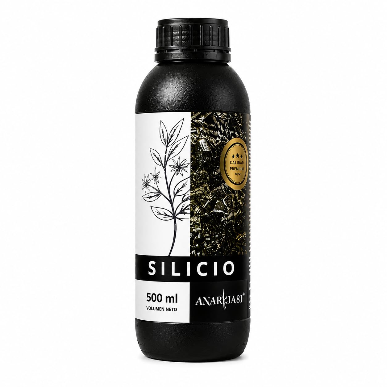 SILICIO 500 ml – Fortalecedor de Plantas con Silicio Aditivo Mineral para Tallos Fuertes Resistencia al Calor y Estrés Cultivo Interior y Exterior - Anarkia81