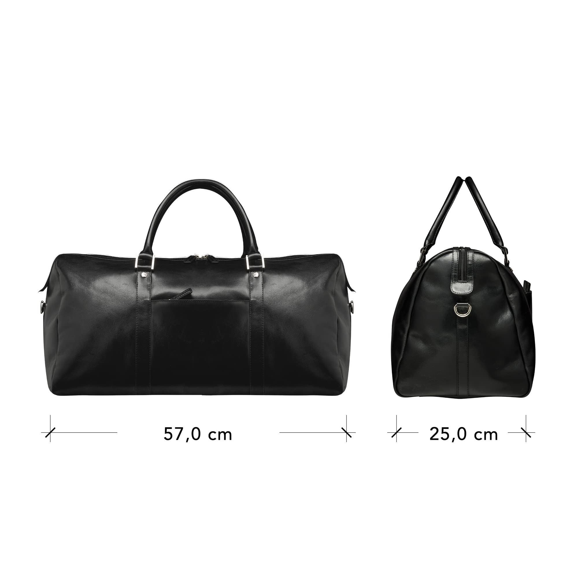 dbramante1928 - Kastrup 2nd Gen. Weekender Leder Reisetasche für Damen & Herren. Tasche mit strukturierten Ledergriffen & einem Schultergurt - Ehtem Vollnarbenleder - Dänisches Design