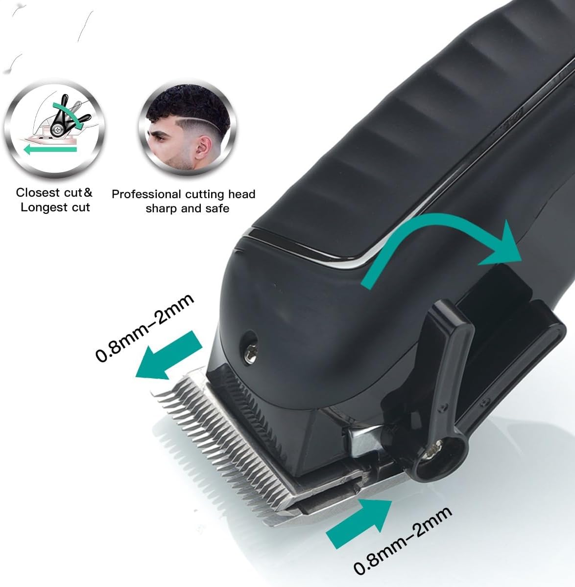 Hair for Men Professional TrElectric Cutting Machine Adjustable Rechargeable Clipper for Barber