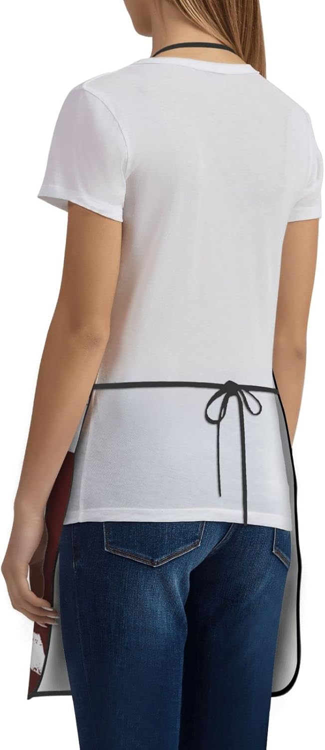 Washington Adjustable Bib Apron with 2 Pockets Barbecue Cooking Football Sports Fans Kitchen Aprons for Women Men - Image 3