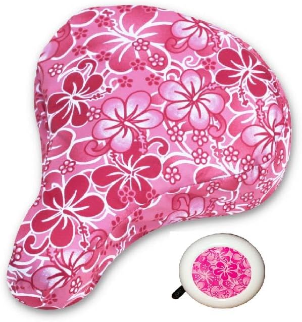 Cruiser Candy Cushioned Padded Waterproof Adjustable Fun Bike Bicycle Seat Cover (Leopard) with Bell