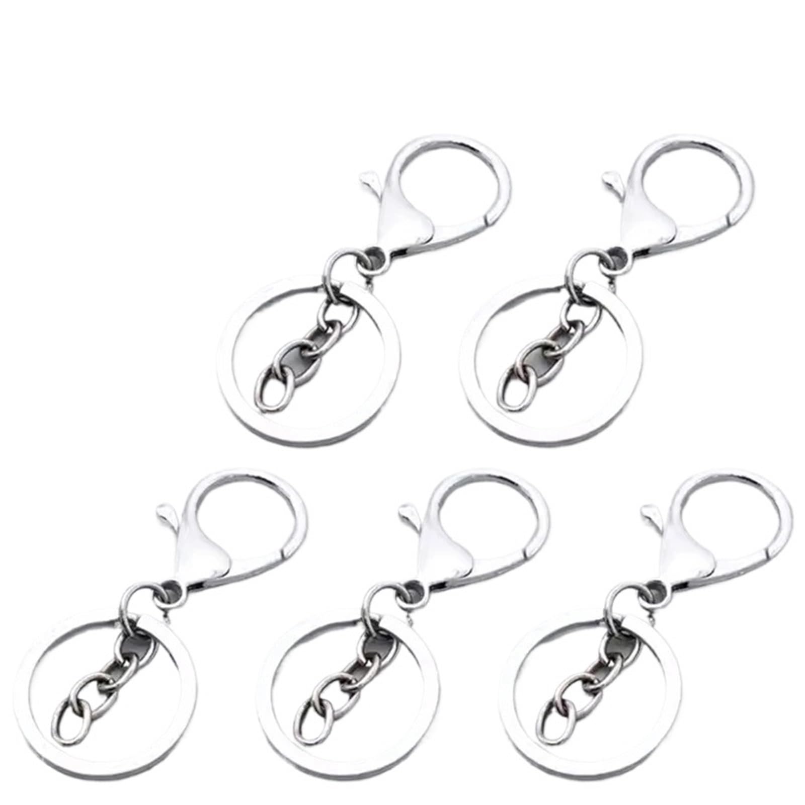 Schlüsselanhänger-Clip 100 Stück Karabinerhaken for Schlüsselbänder mit Schlüsselringen, Metall-Schlüsselanhänger, Karabinerhaken for Schlüsselanhänger, Schmuck, DIY-Bastelarbeiten for Schlüsselanhäng